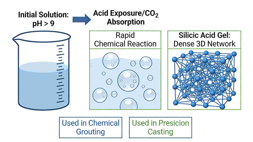 Silicic Acid Gel Formation Procees
