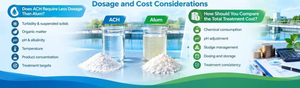 ACH vs Alum: Dosage and Cost Considerations